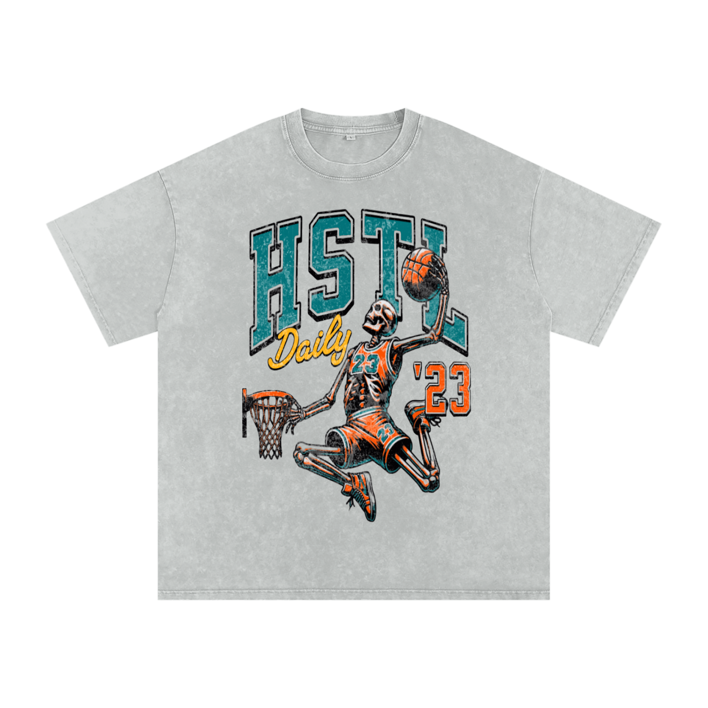 Snow Washed Oversized Cotton T-Shirt