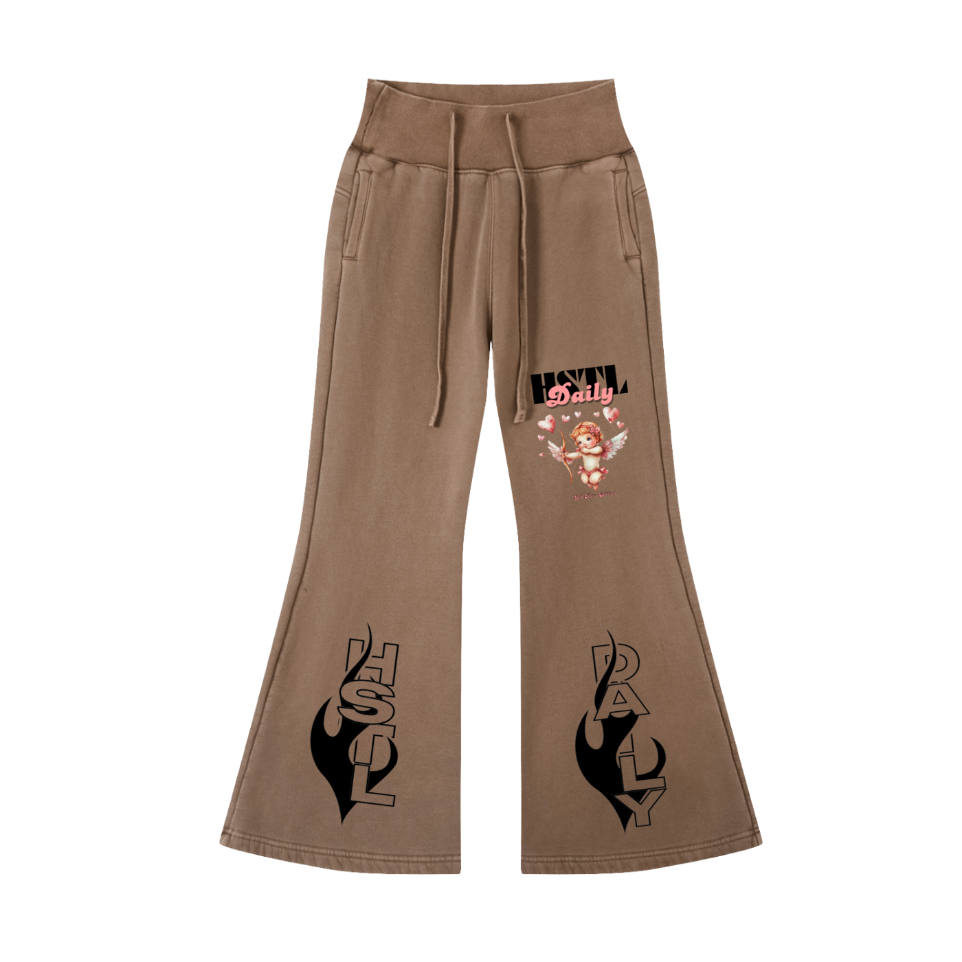 Vintage Washed Flared Fleece Pants