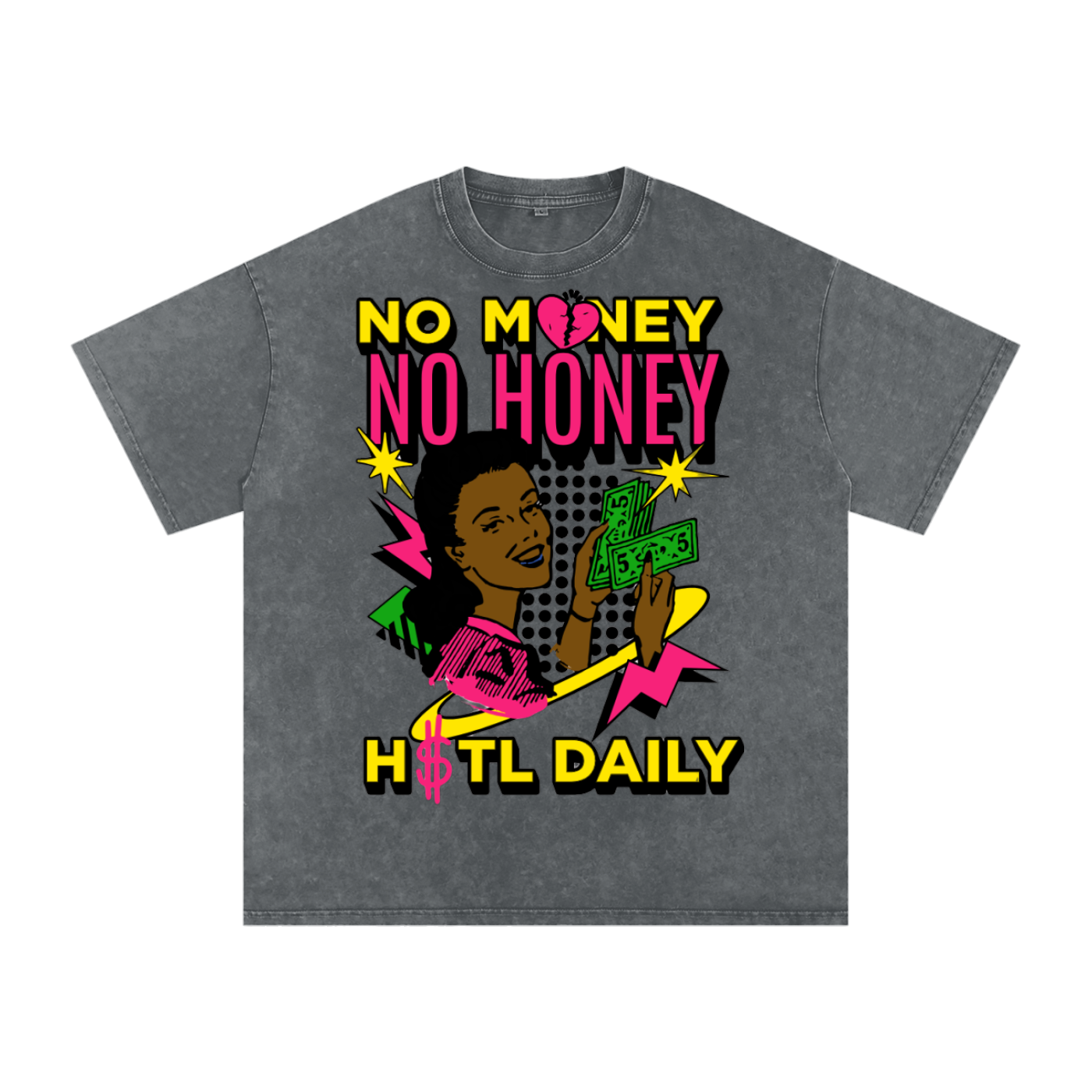 Snow Washed Oversized Cotton T-Shirt