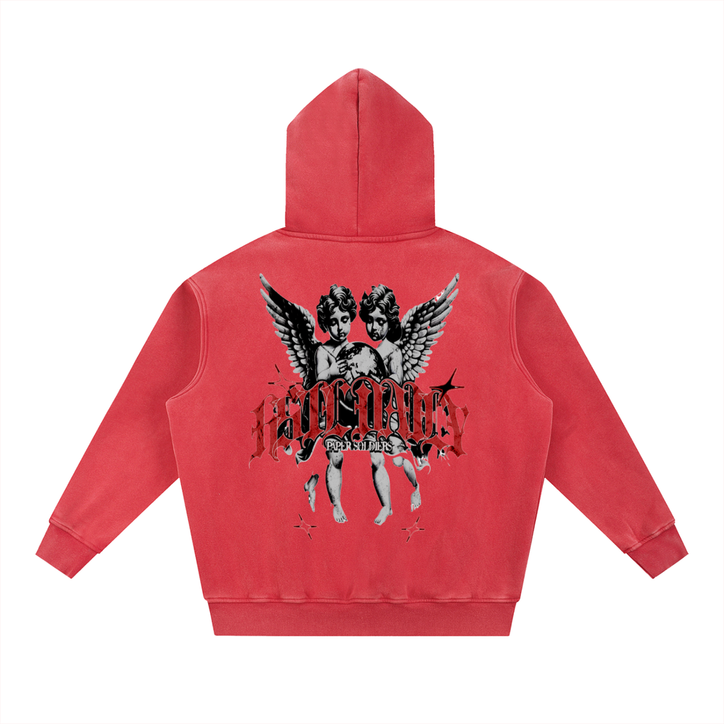 Snow Wash Fleece Oversize Hoodie