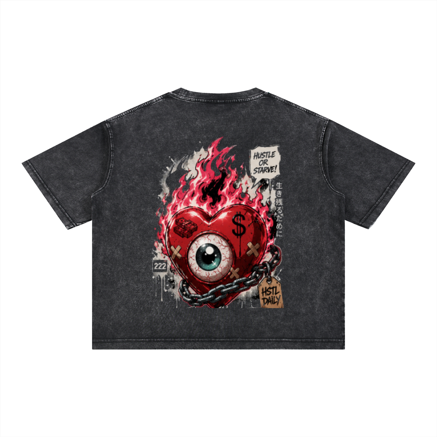 Mineral Wash Boxy Cotton T-Shirt