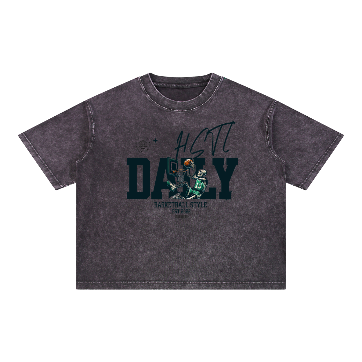 Mineral Wash Boxy Cotton T-Shirt