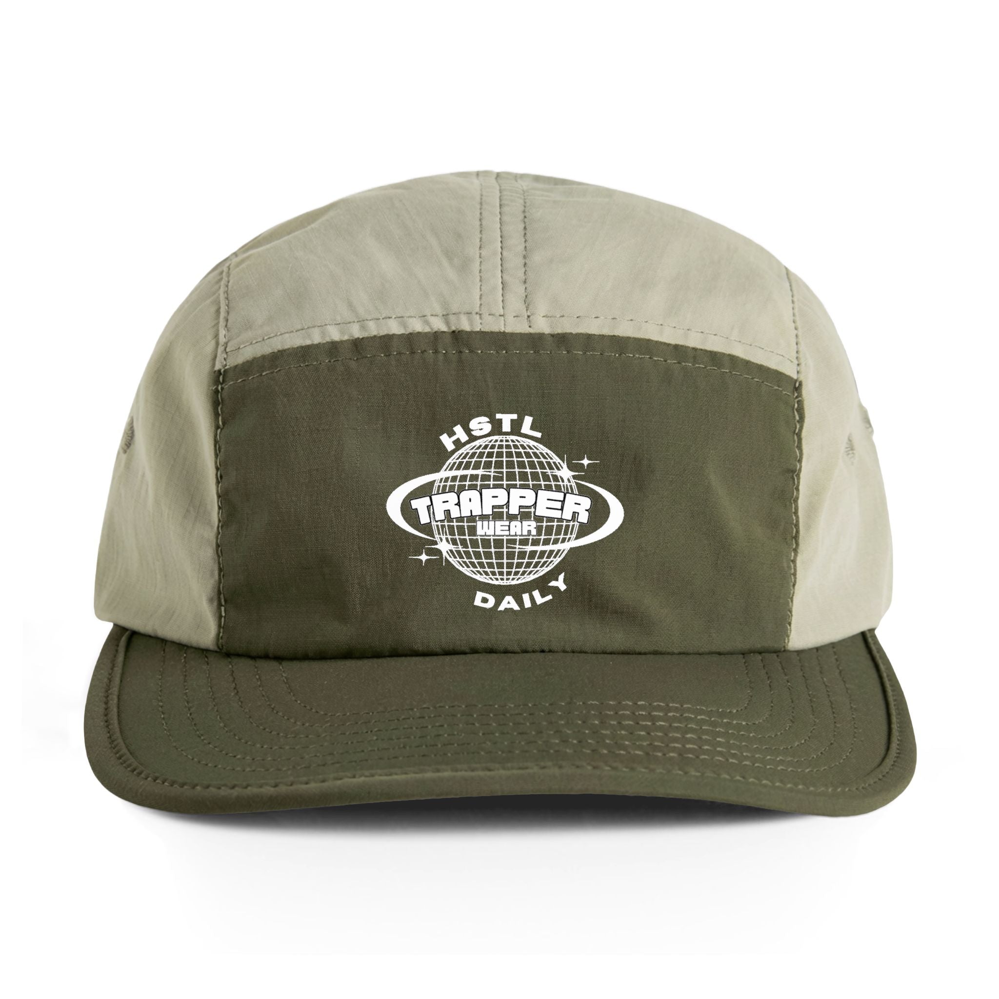 Trapper Daily Two-Tone Nylon Cap — Retro Logo Outdoor Adventure Hat
