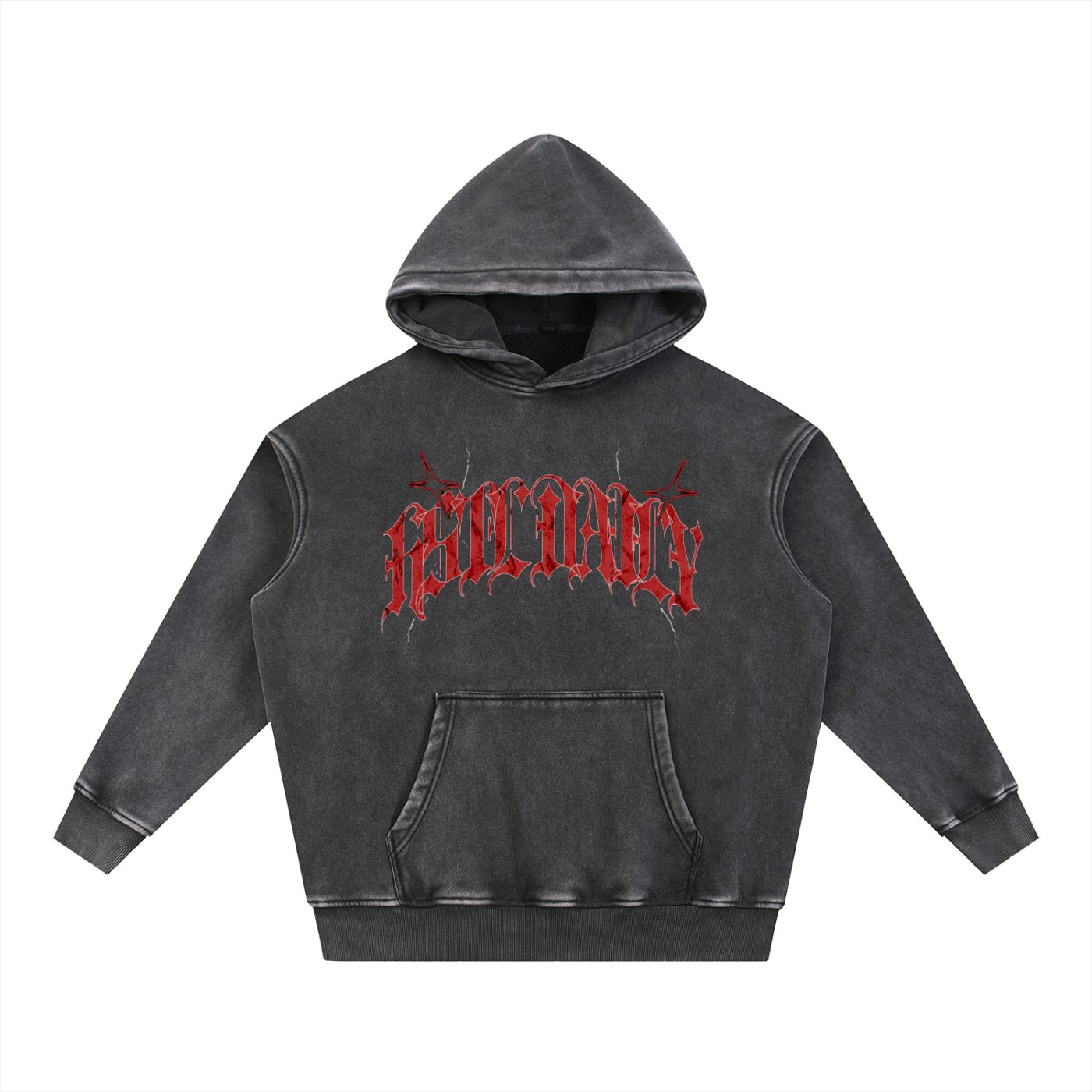 Snow Wash Fleece Oversize Hoodie
