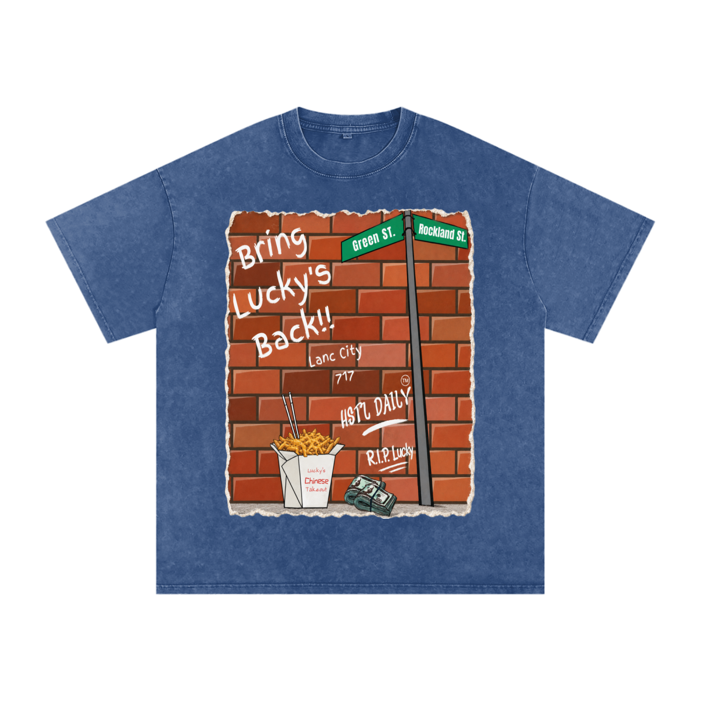 Snow Washed Oversized Cotton T-Shirt