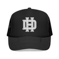 Monogram Foam Trucker Hat — Vintage Embroidered Patch Cap