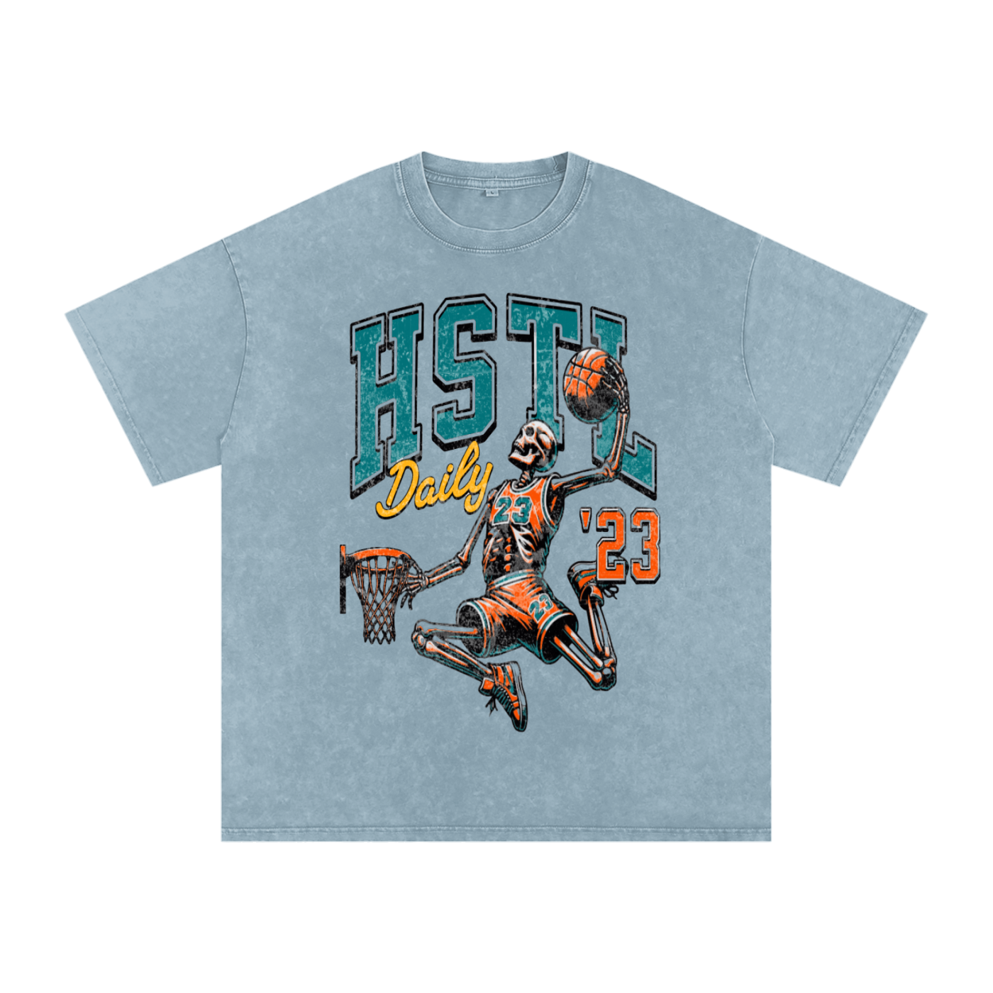 Snow Washed Oversized Cotton T-Shirt