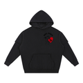 Snow Washed Raw Edge Double Layered Hoodie