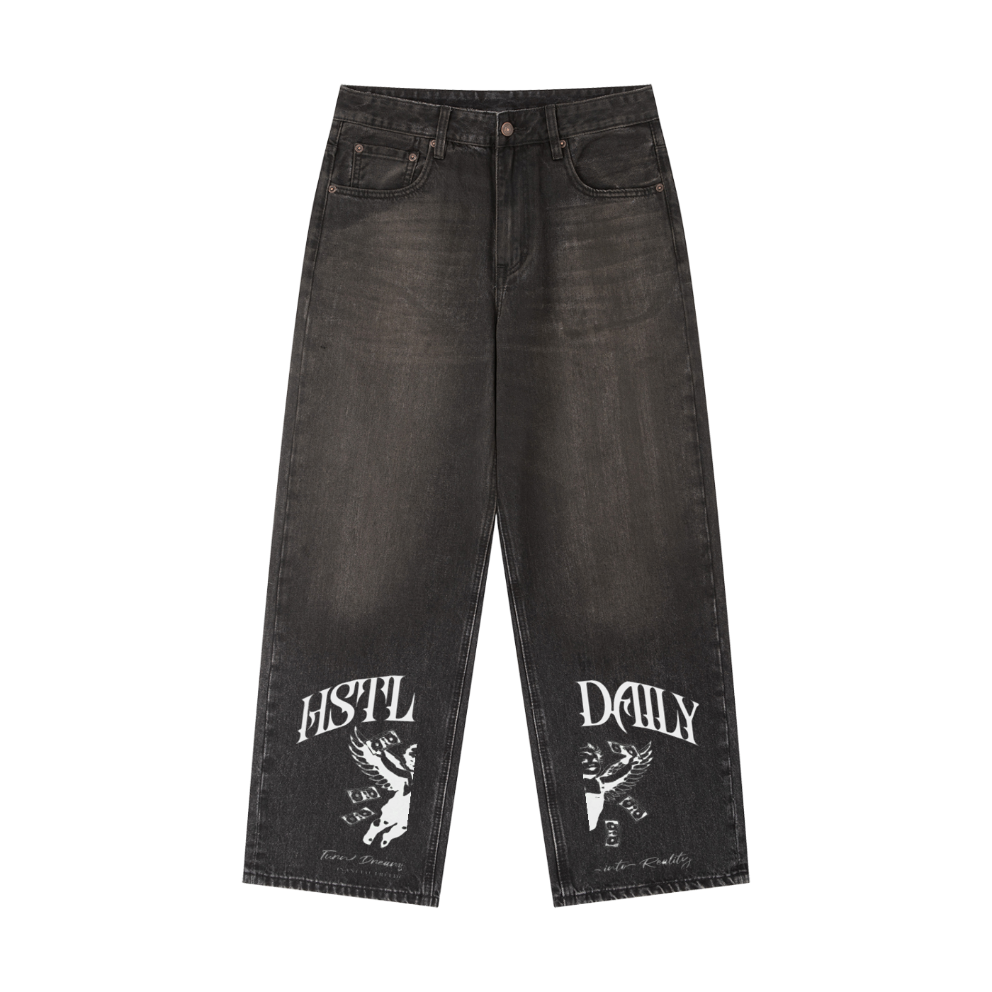 Vintage Wash Heavyweight Denim Jeans