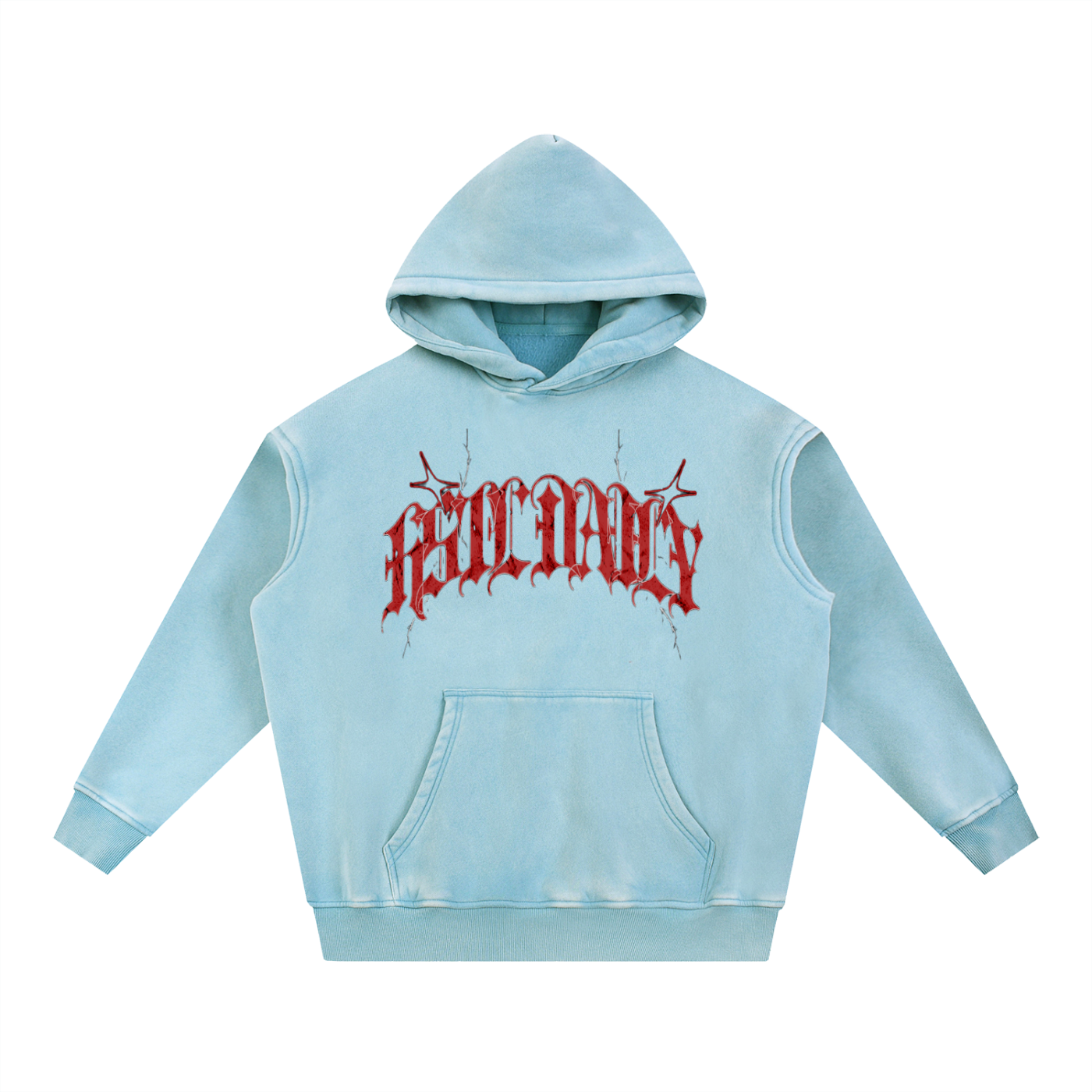 Snow Wash Fleece Oversize Hoodie