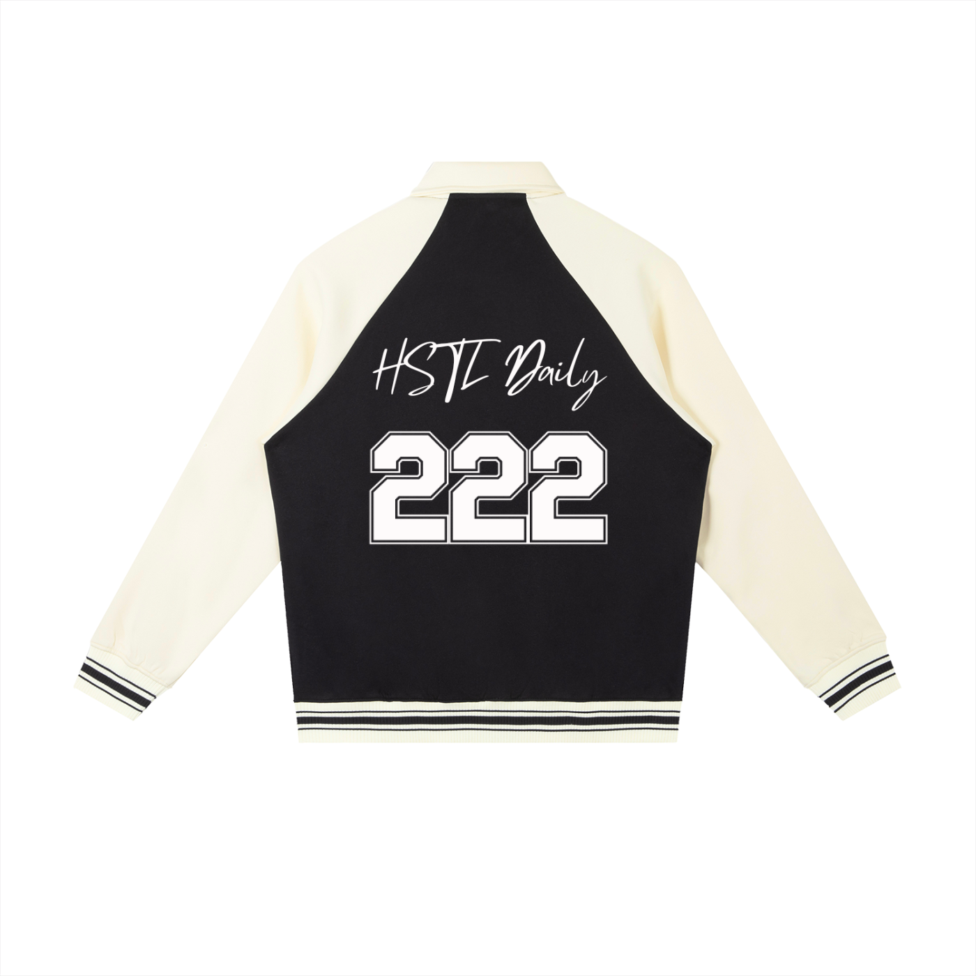 Contrast Raglan Sleeve Baseball Jacket