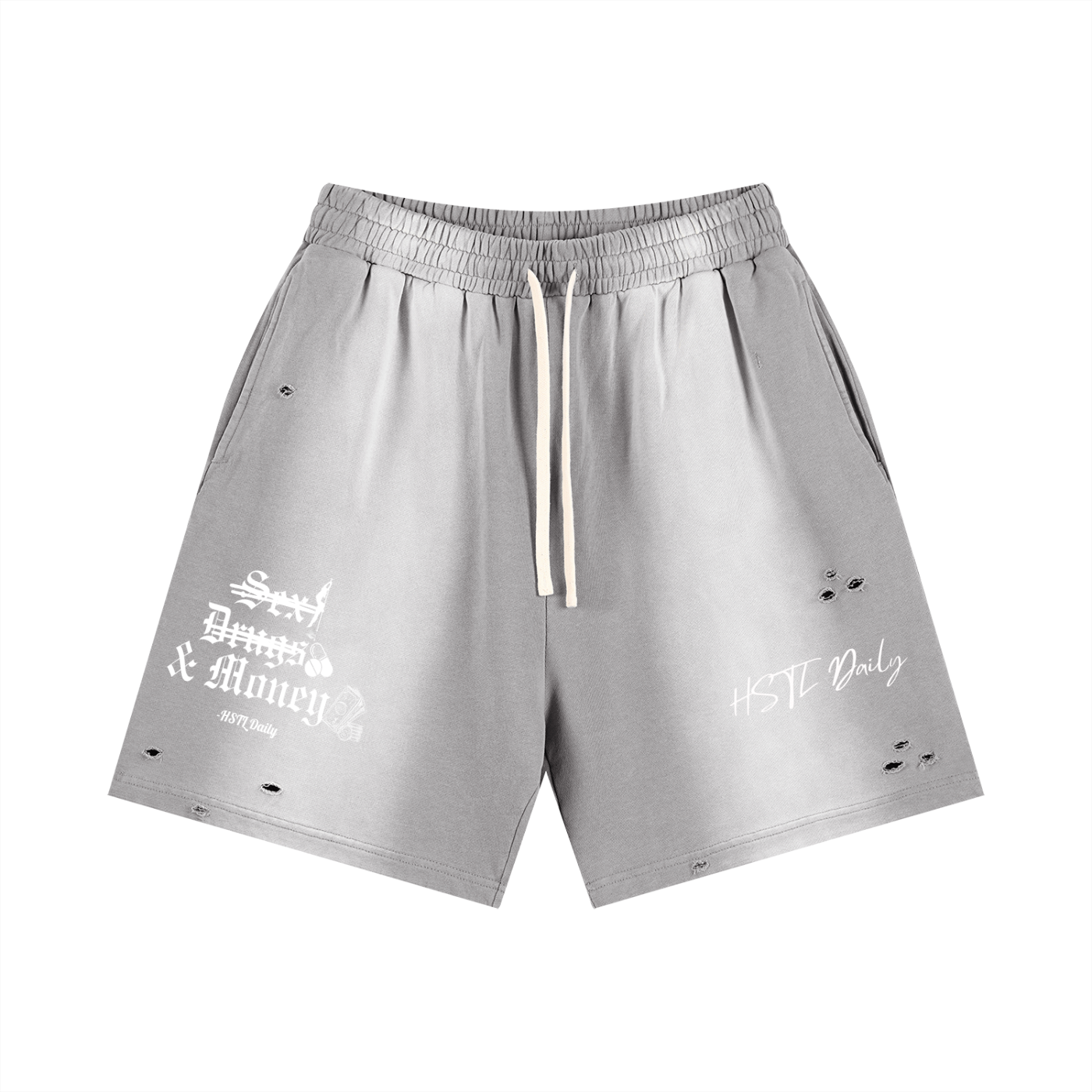Sun Fade Distressed Shorts