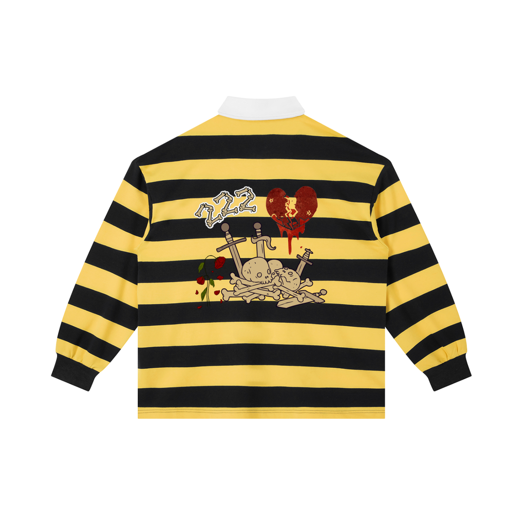 HSTL til I Die Color Block Stripe Polo Shirt