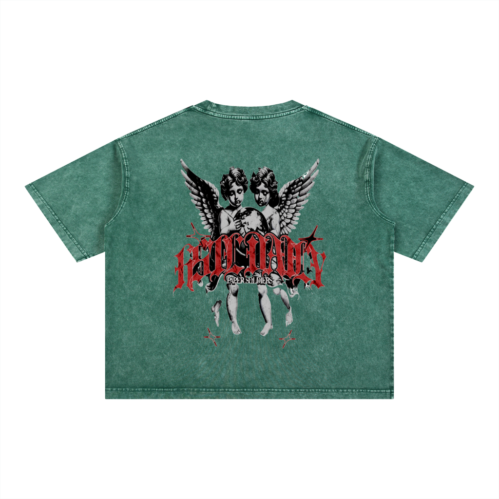 Mineral Wash Boxy Cotton T-Shirt