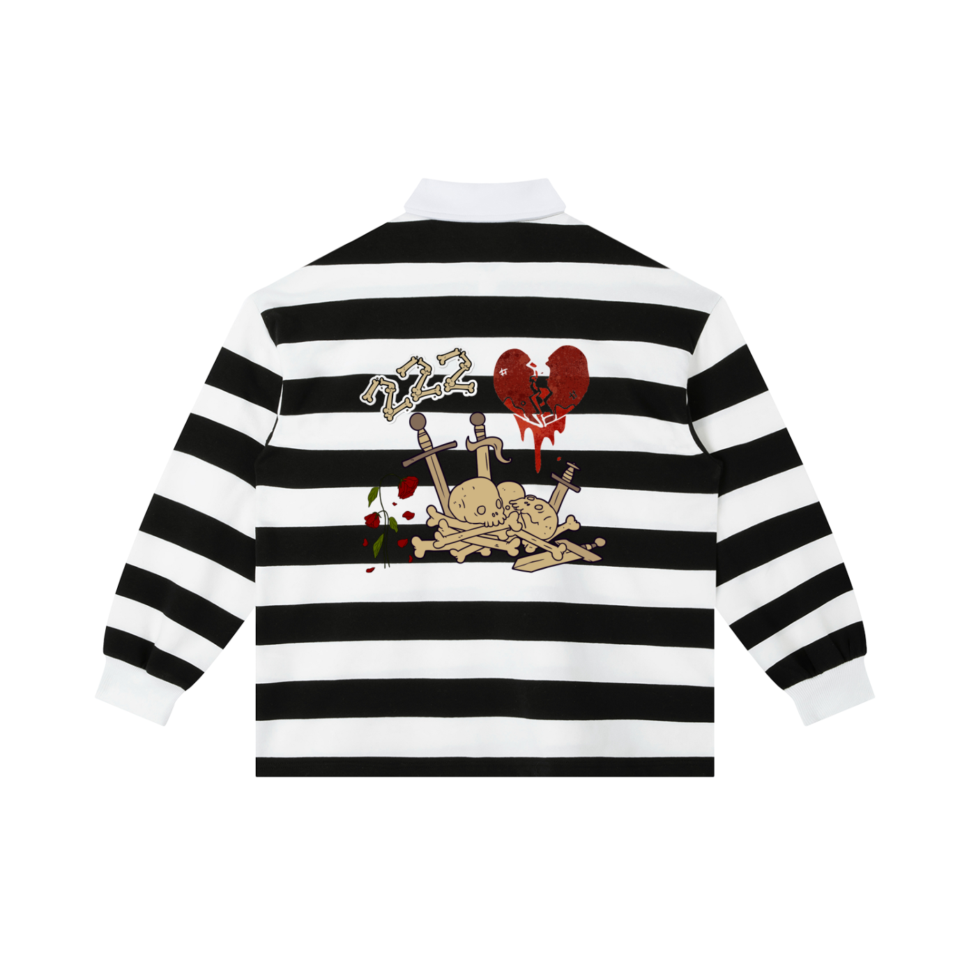 HSTL til I Die Color Block Stripe Polo Shirt