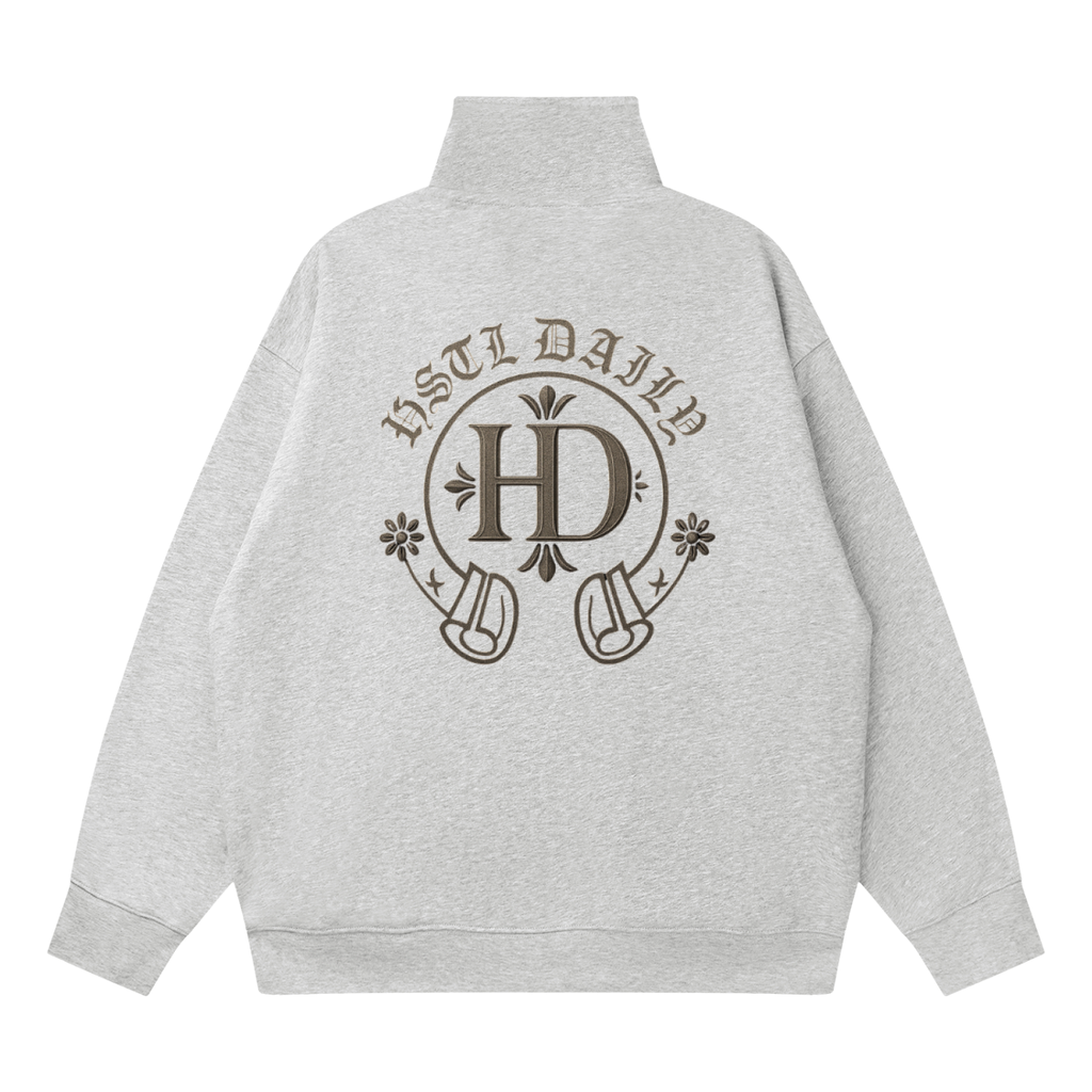 Quarter-Zip Drop Shoulder Sweatshirt