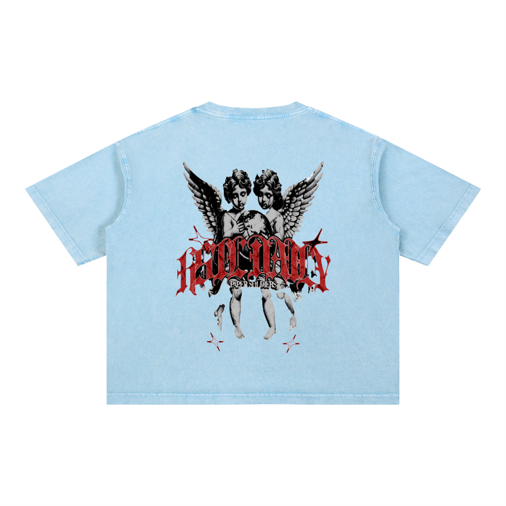 Mineral Wash Boxy Cotton T-Shirt
