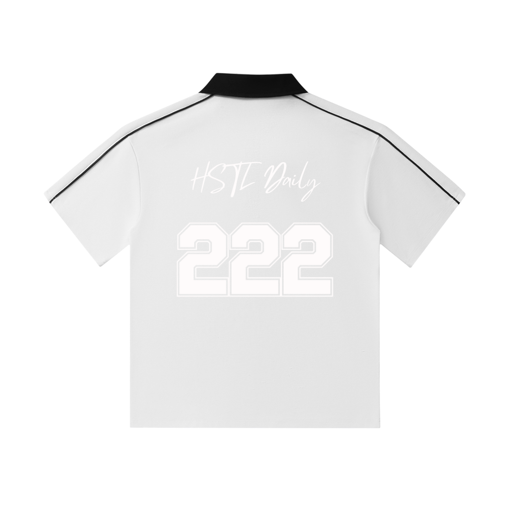 Contrast Collar Short-Sleeve Polo Shirt