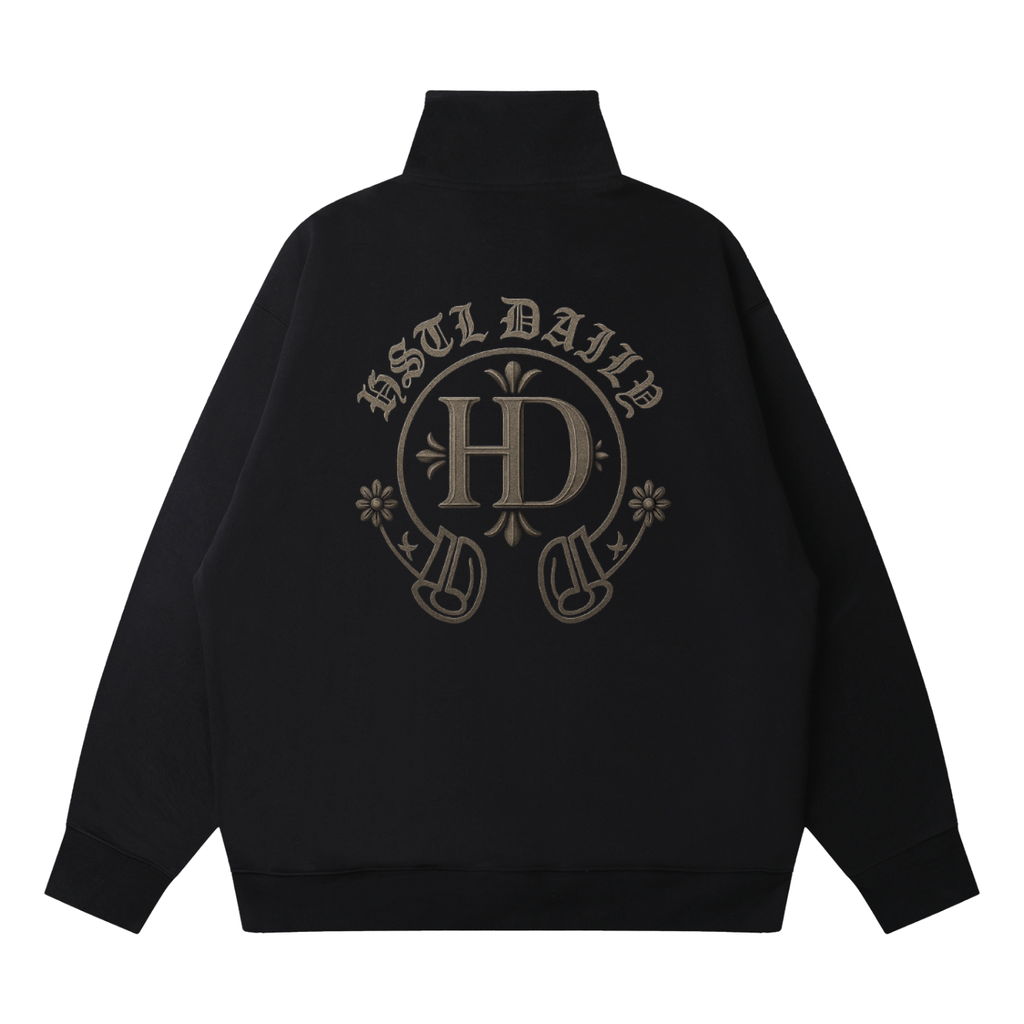 Quarter-Zip Drop Shoulder Sweatshirt