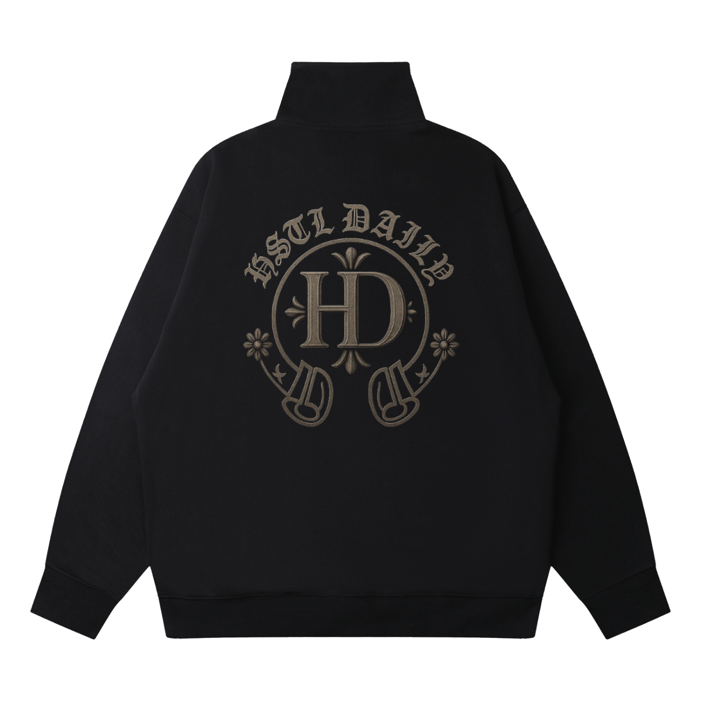 Quarter-Zip Drop Shoulder Sweatshirt