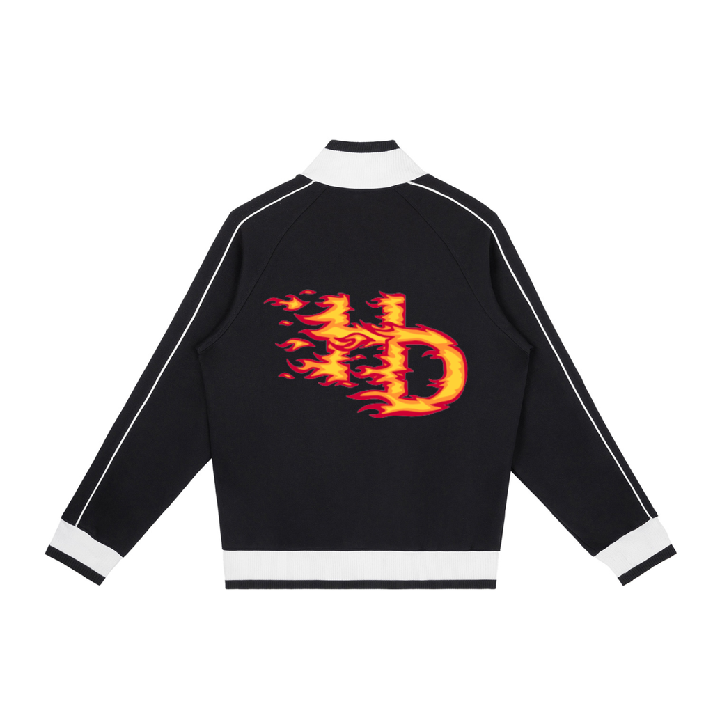 Color Block Raglan Sleeve Zip Track Jacket