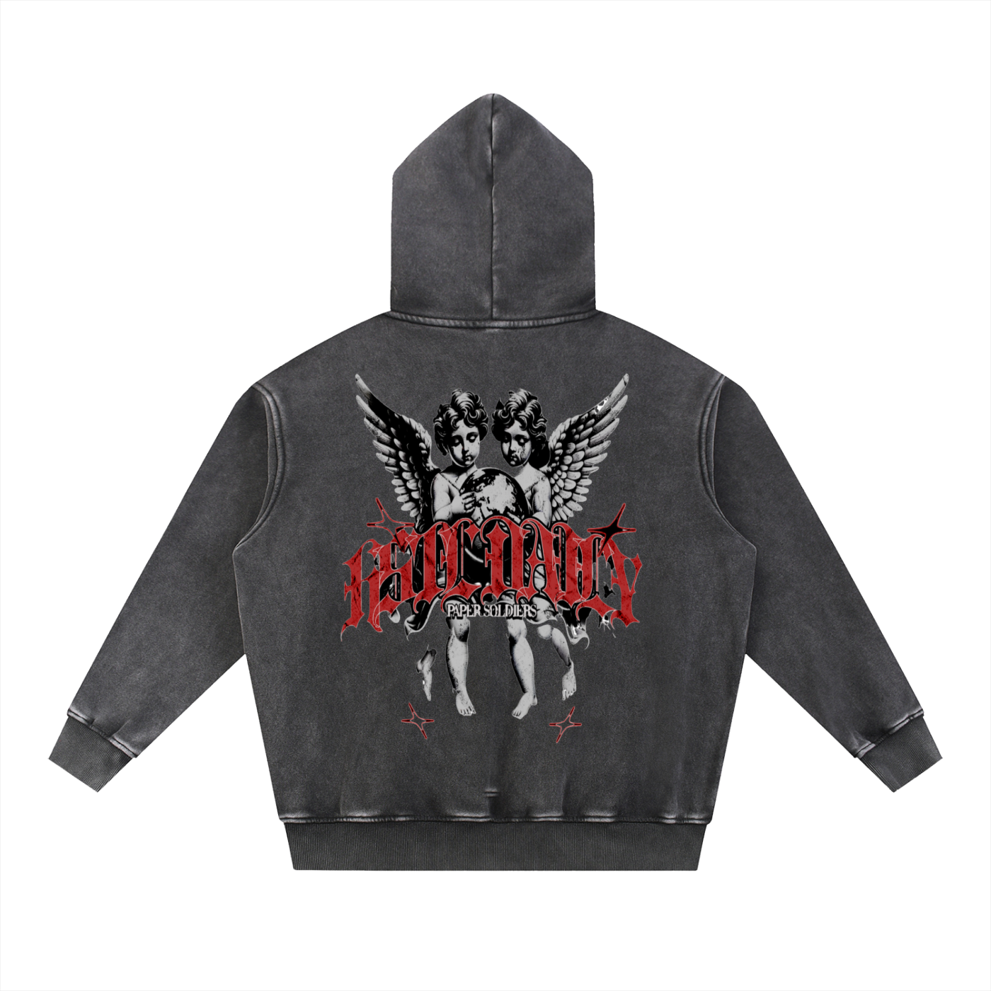 Snow Wash Fleece Oversize Hoodie