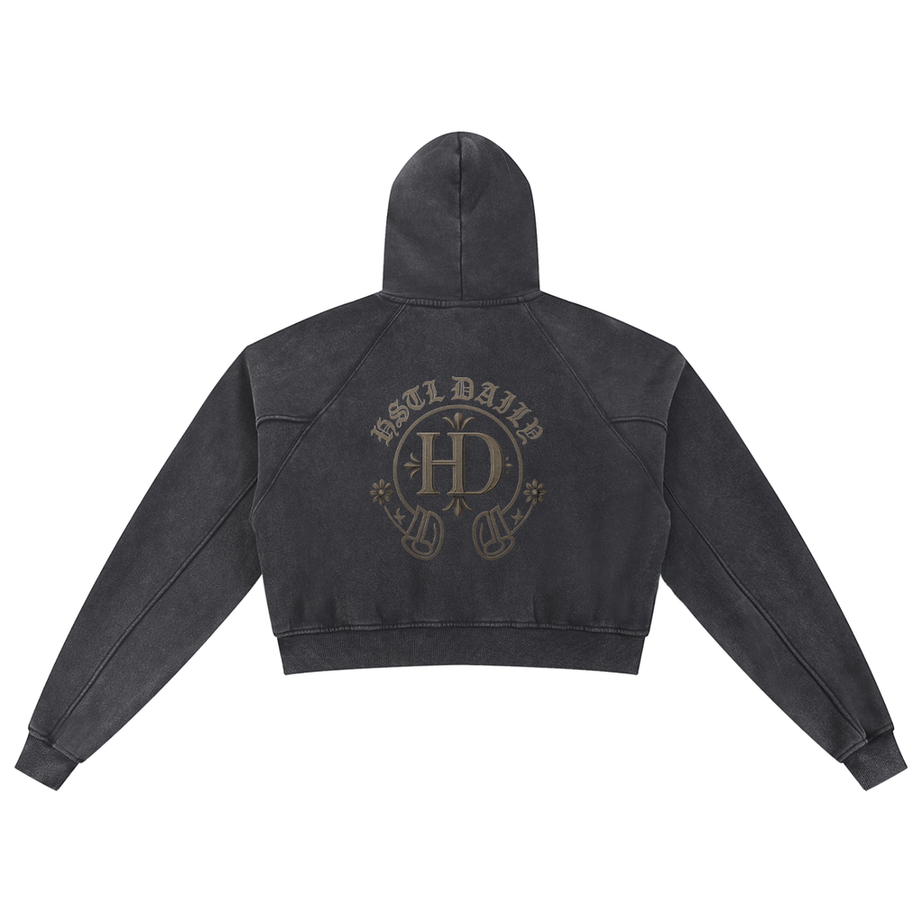 Women's Chrome HD Snow Washed Cropped Hoodie