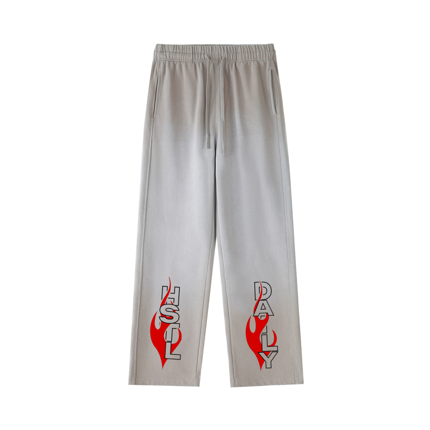 Vintage Washed Gradient Straight-Leg Sweatpants