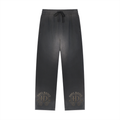 Sun Fade Raw Edge Straight-Leg Sweatpants