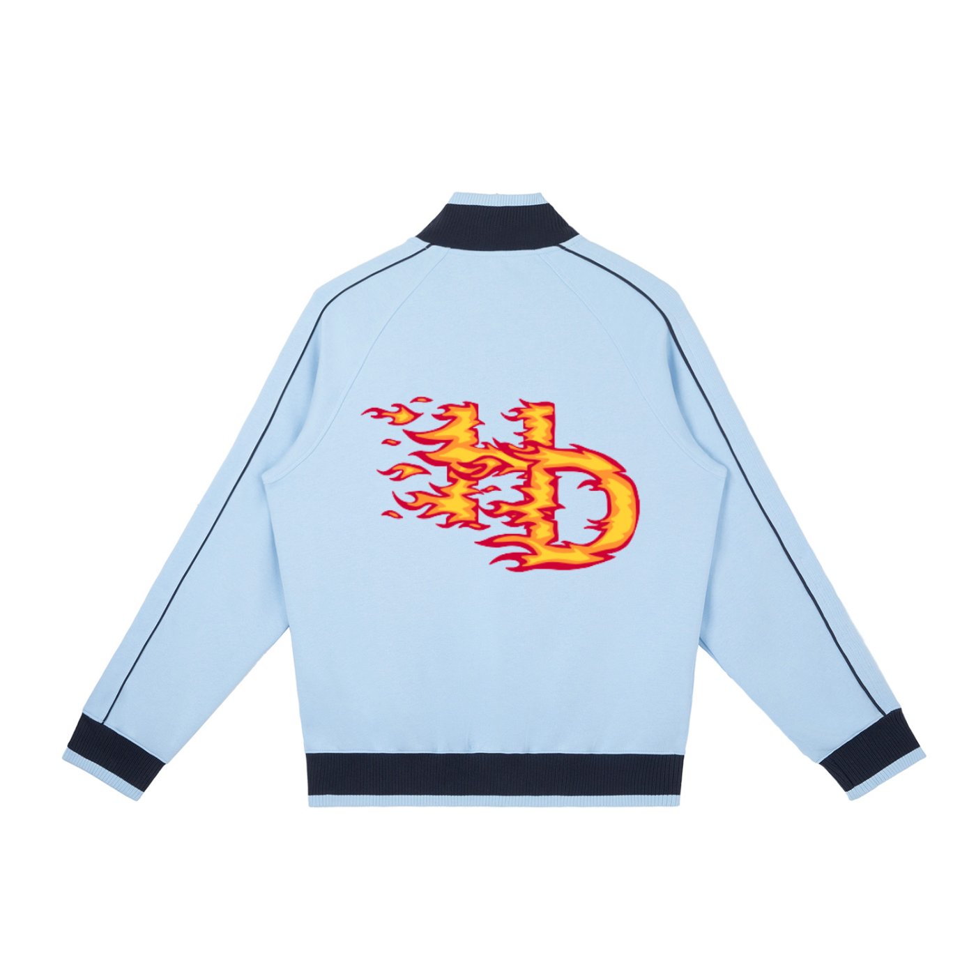 Color Block Raglan Sleeve Zip Track Jacket