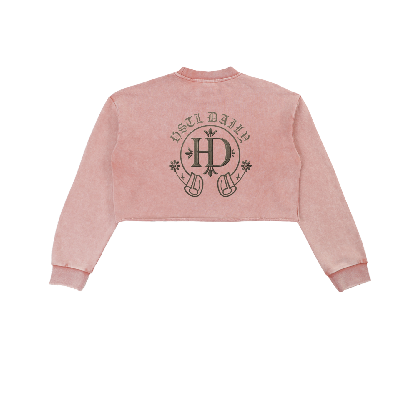 Women's Chrome HD Snow Washed Raw Edge Cropped Sweatshirt