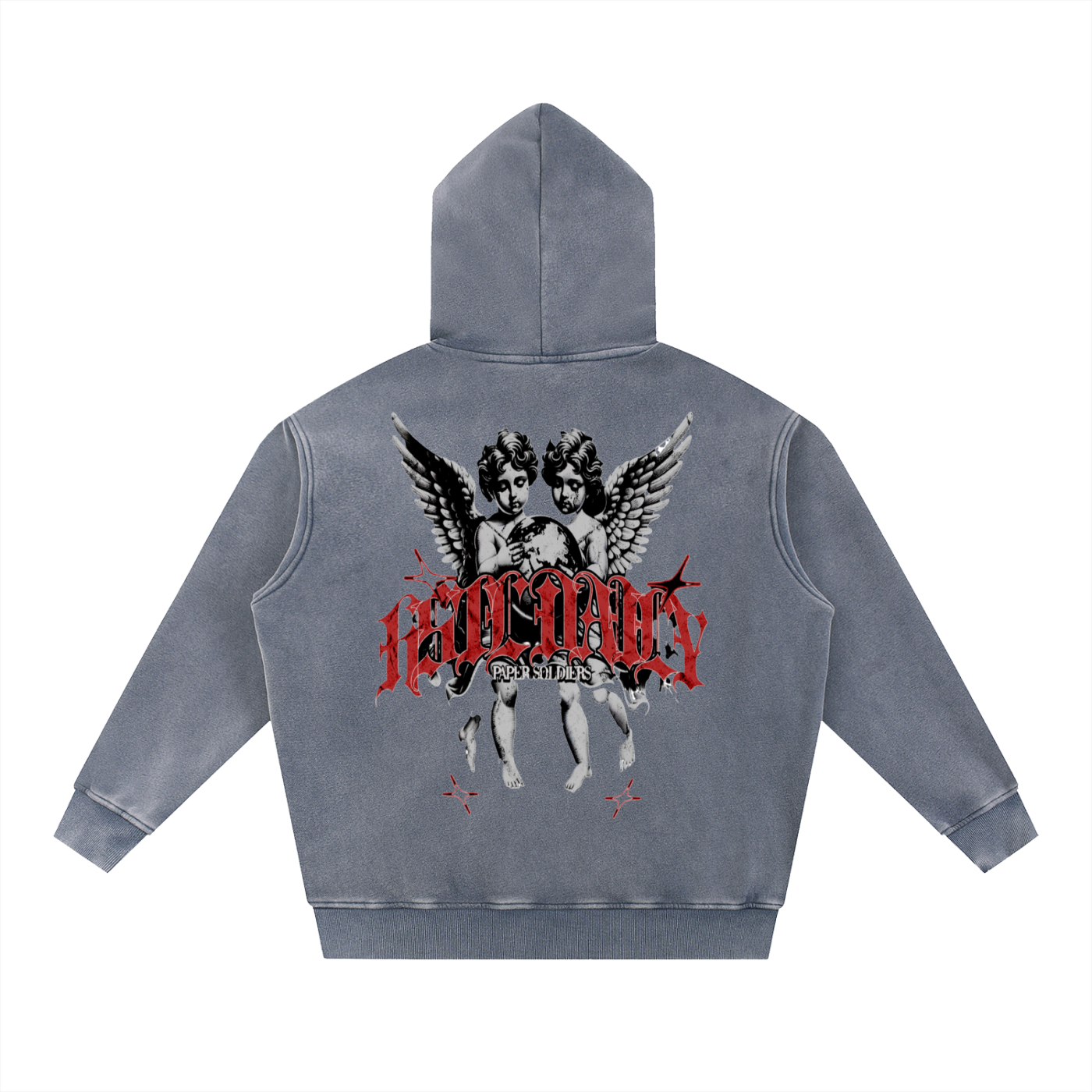 Snow Wash Fleece Oversize Hoodie