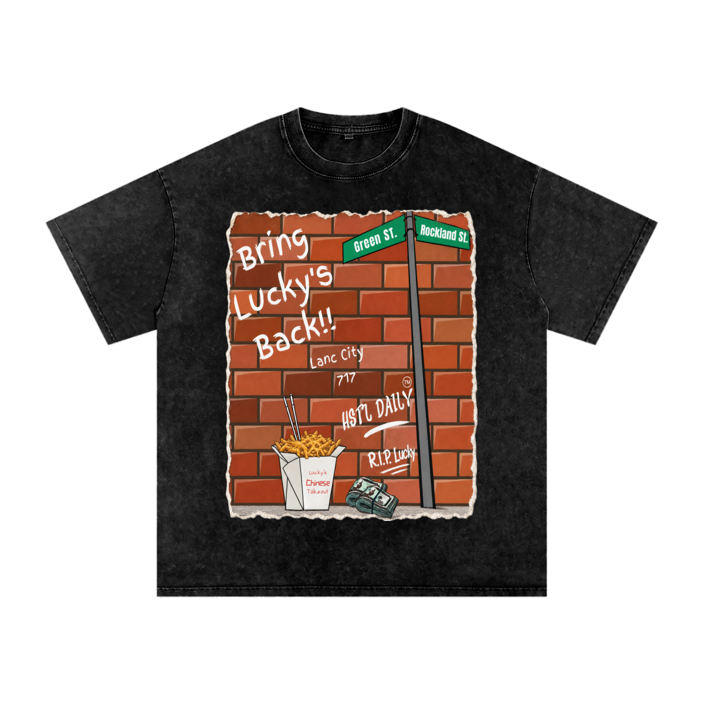 Snow Washed Oversized Cotton T-Shirt