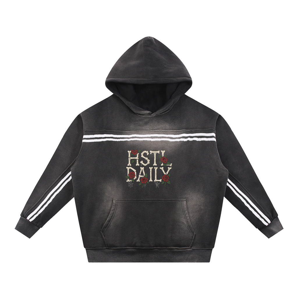 HSTL Til i Die Sun Fade Contrast Tape Fleece Hoodie