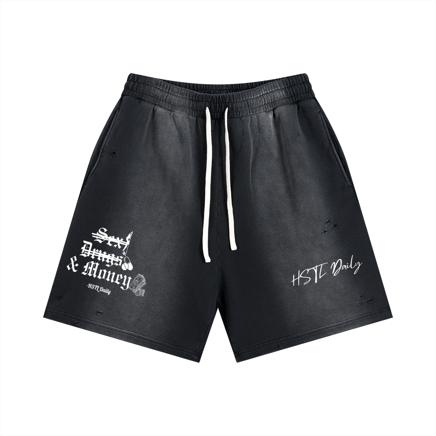 Sun Fade Distressed Shorts