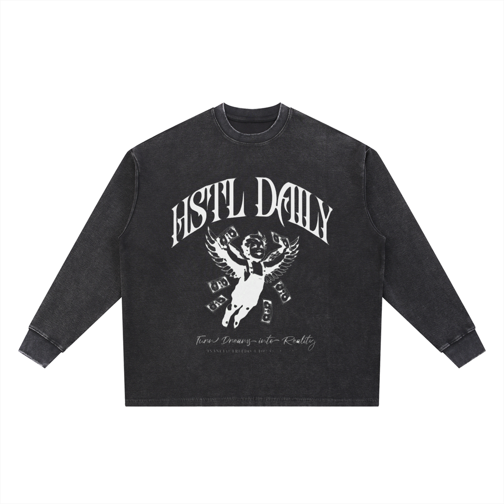 Mineral Wash Waffle Oversized T-Shirt