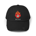 Heart on Fire Unisex Distressed Cap, Trendy Casual Hat, Gift for Him/Her, Festival Cap, Summer Accessory, Streetwear