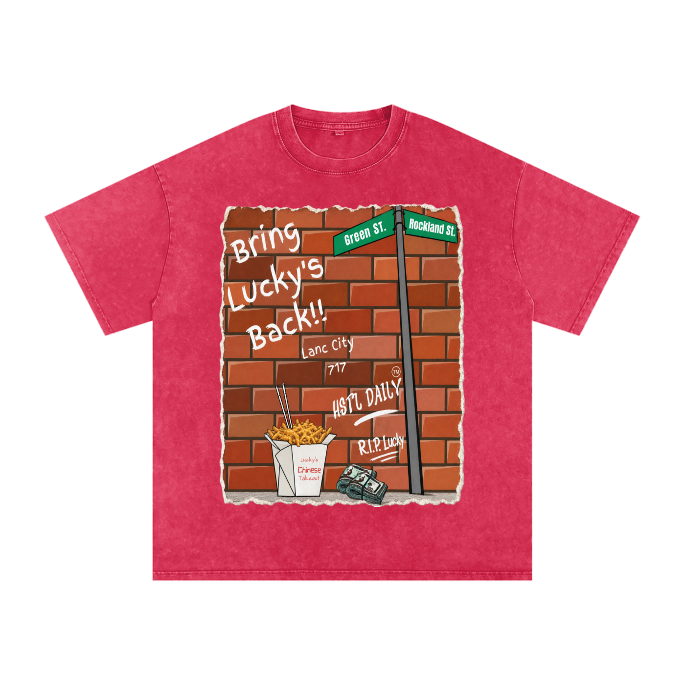 Snow Washed Oversized Cotton T-Shirt