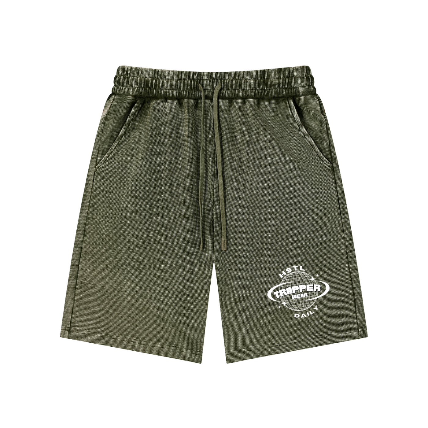 Mineral Wash Waffle Knit Shorts