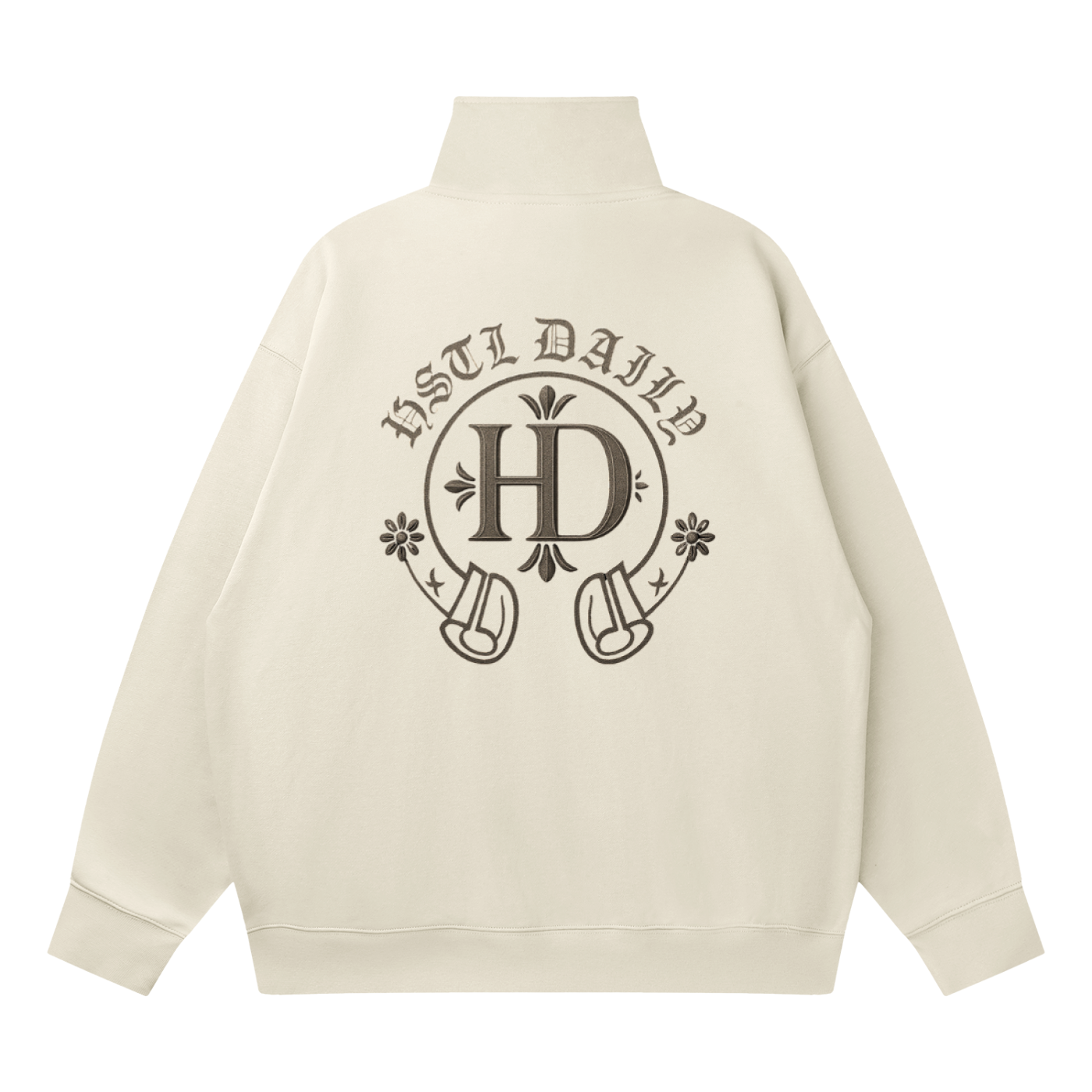 Quarter-Zip Drop Shoulder Sweatshirt