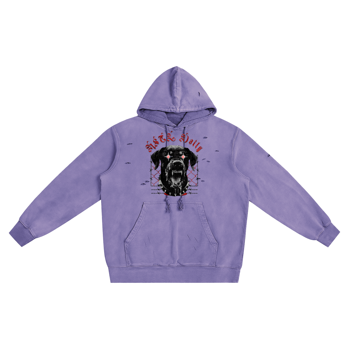 Distressed Vintage Wash Hoodie