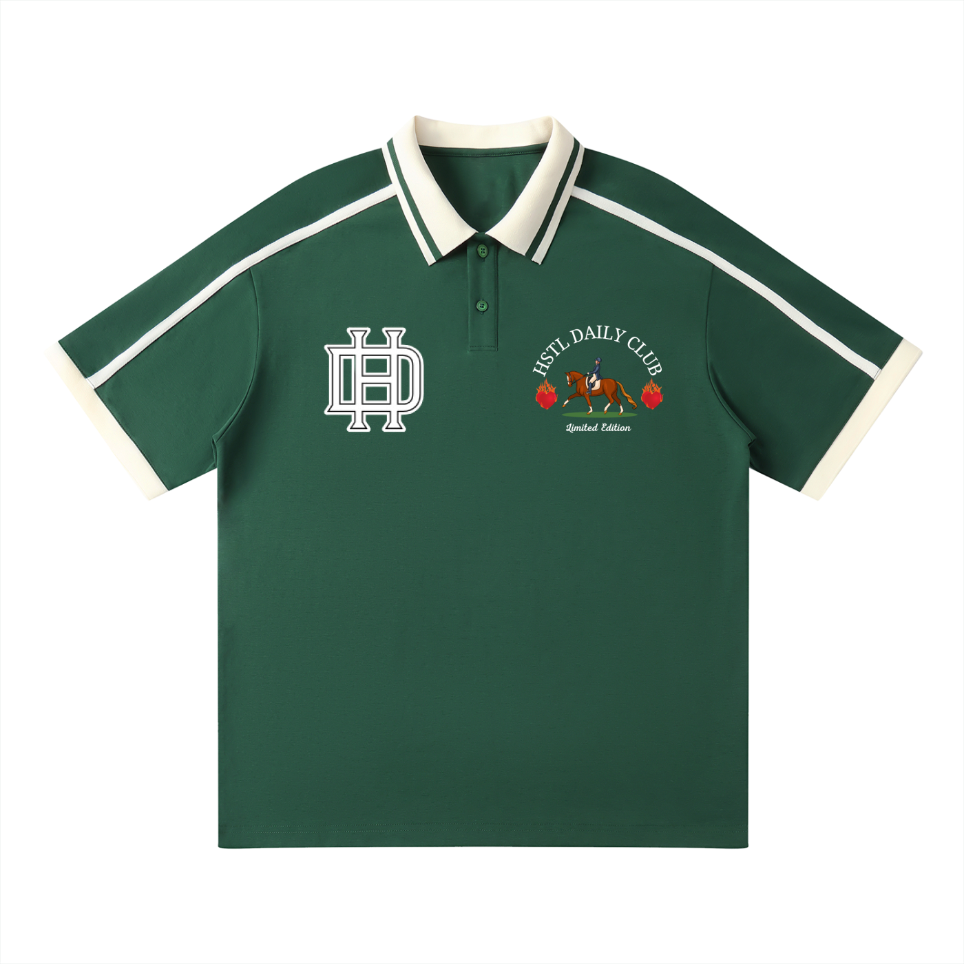 Unisex Contrast Piping Polo Shirt