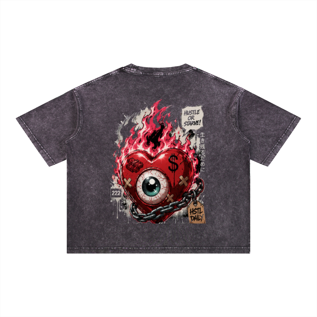 Mineral Wash Boxy Cotton T-Shirt
