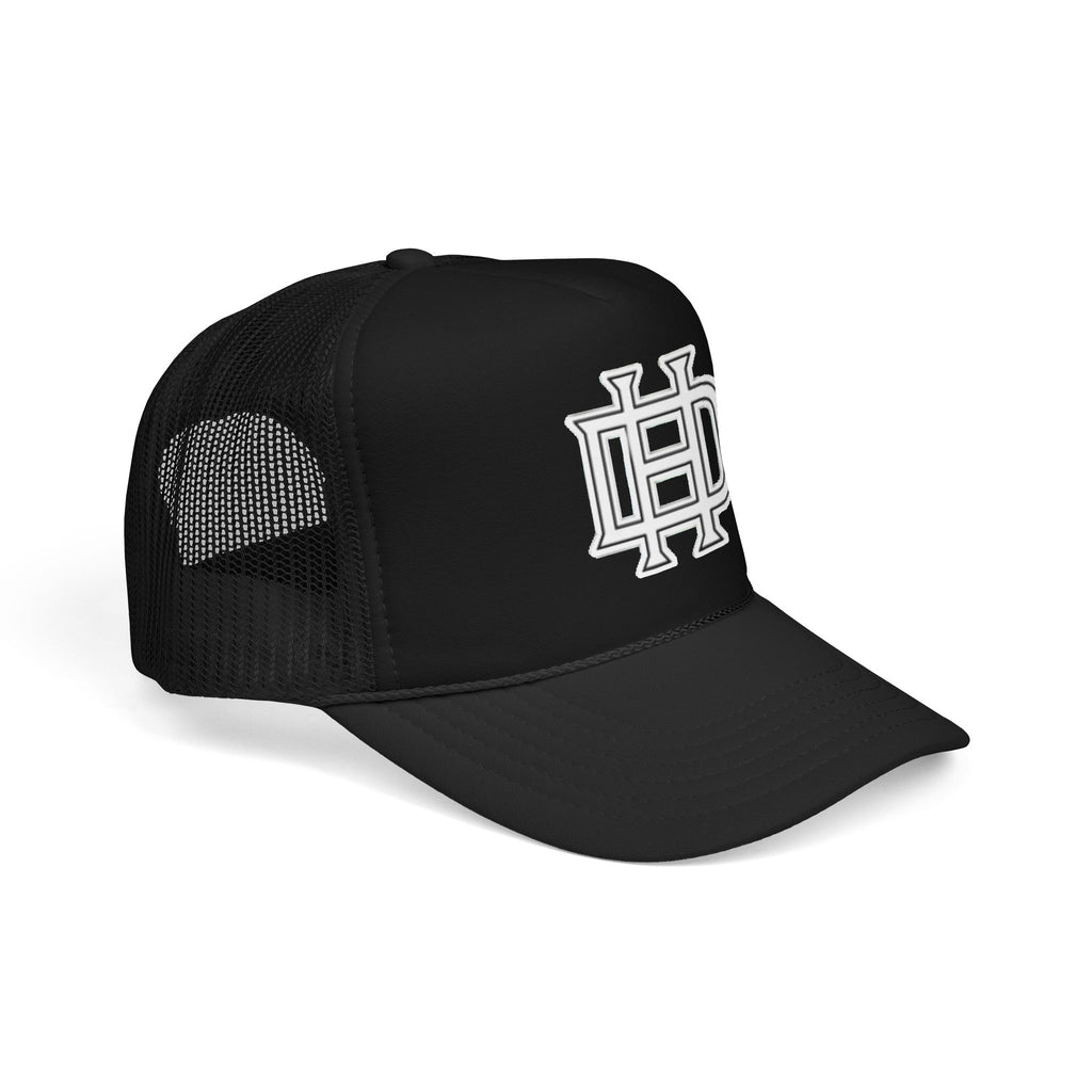 Monogram Foam Trucker Hat — Vintage Embroidered Patch Cap
