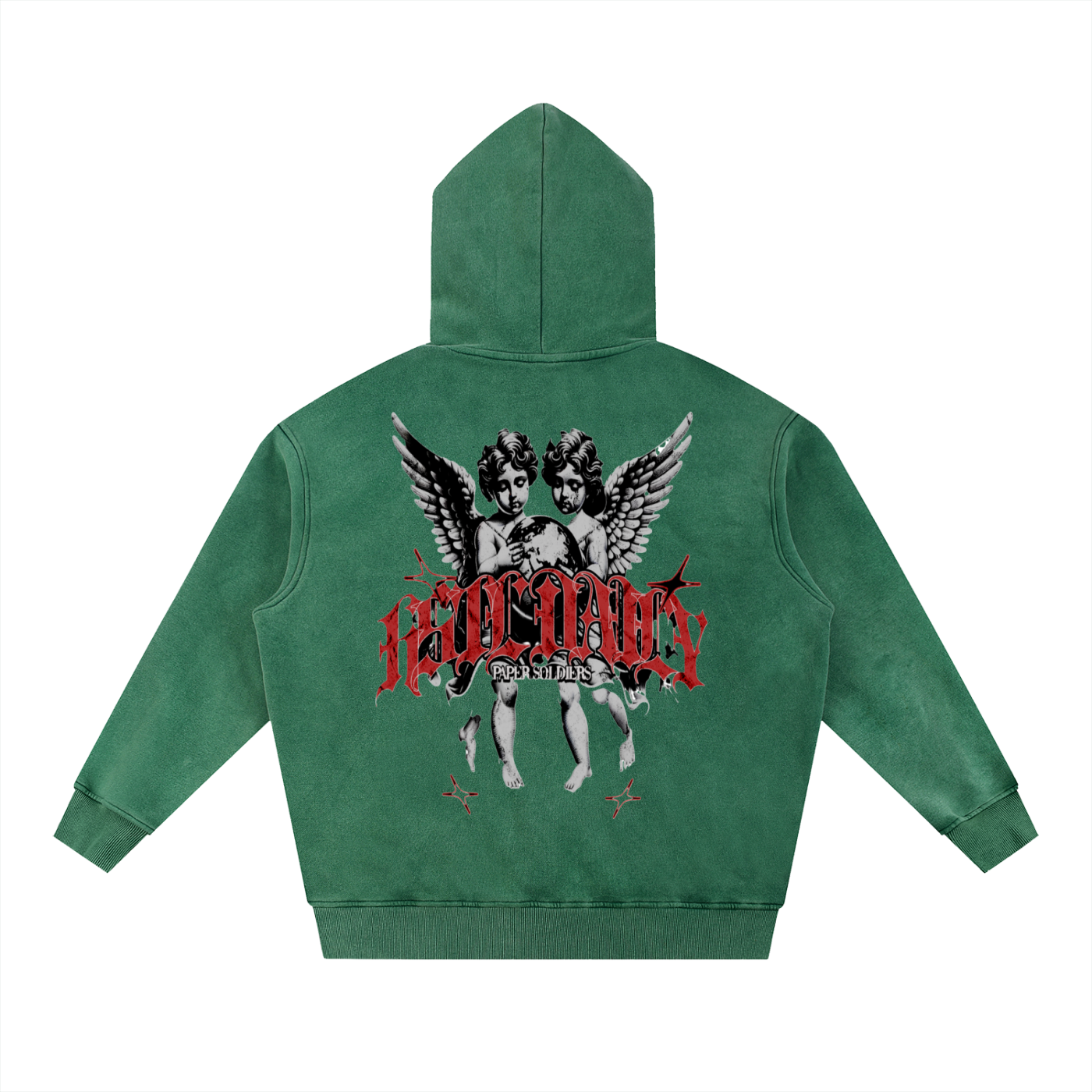Snow Wash Fleece Oversize Hoodie