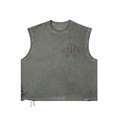 Distressed Grommet Eyelet Tank Top