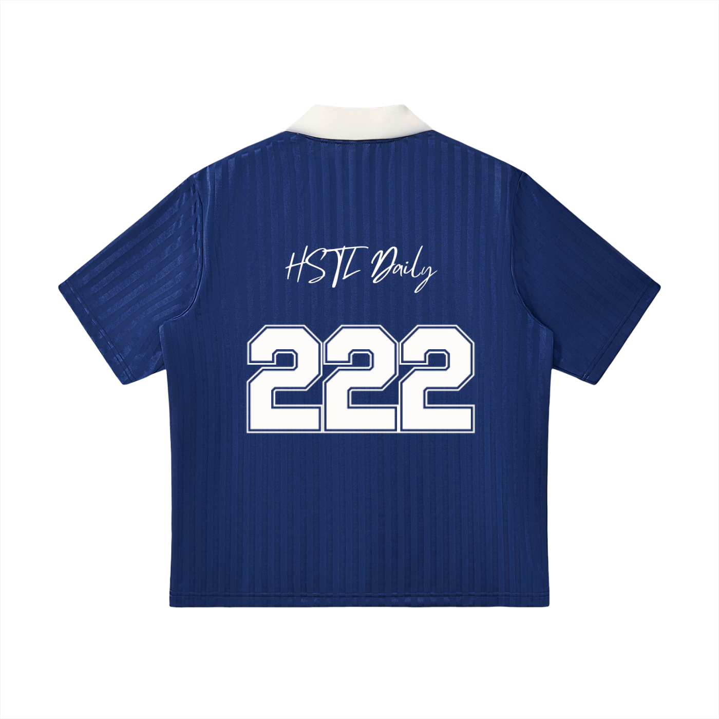 Contrast Collar Striped Soccer Jersey