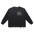 Snow Wash Raw Edge Cotton T-Shirt