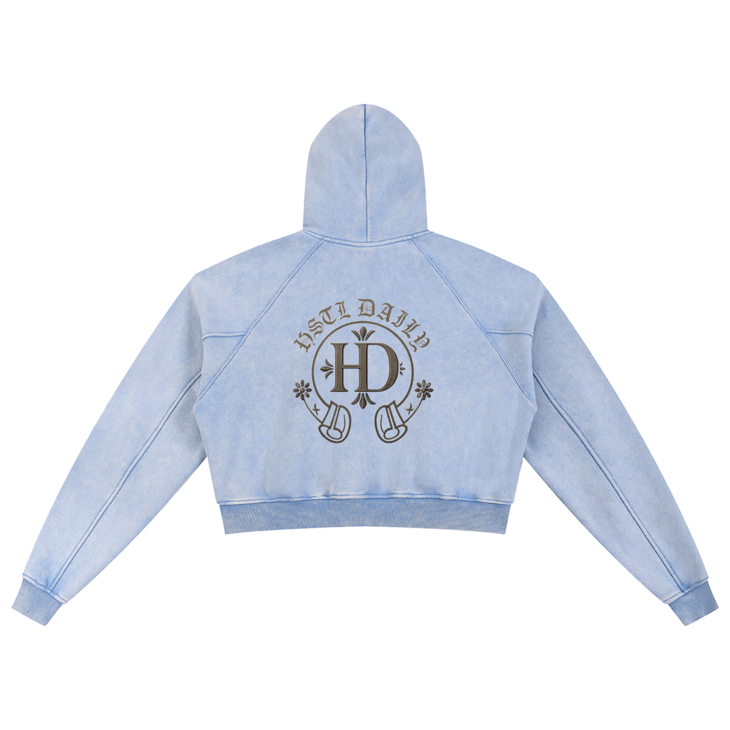 Women's Chrome HD Snow Washed Cropped Hoodie