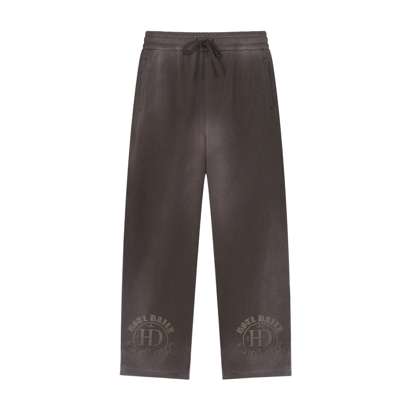 Sun Fade Raw Edge Straight-Leg Sweatpants